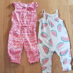 Bundle of Carter's jumpsuit size 6 months